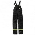 Men's Carhartt  High-Visibility Striped Duck Bib Overall (Arctic Quilt-Lined)